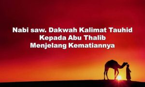 Nabi saw. Dakwah Kalimat Tauhid Kepada Abu Thalib Menjelang Kematiannya (2)